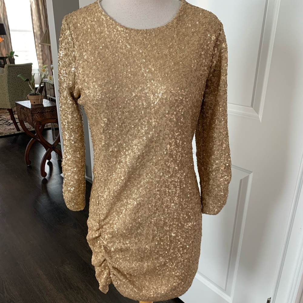 Gold Sequin Dress Worn Once